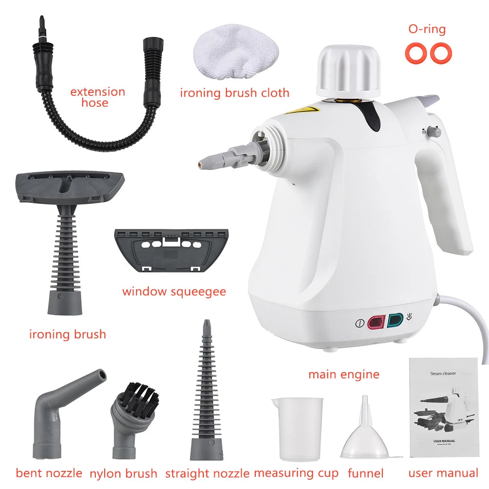 Handheld Steam Cleaner 12 in 1 Multi-Purpose High Temperature Pressurized Steam Cleaning Machine