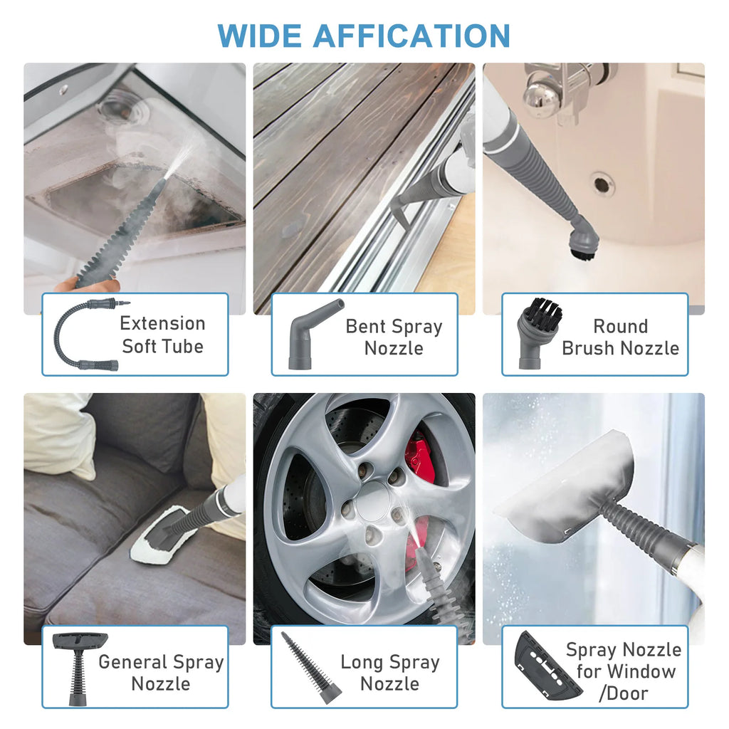Handheld Steam Cleaner 12 in 1 Multi-Purpose High Temperature Pressurized Steam Cleaning Machine