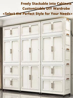 Folding Storage Cabinet Multi-Scene Closet Organizer - Home Organization Solution