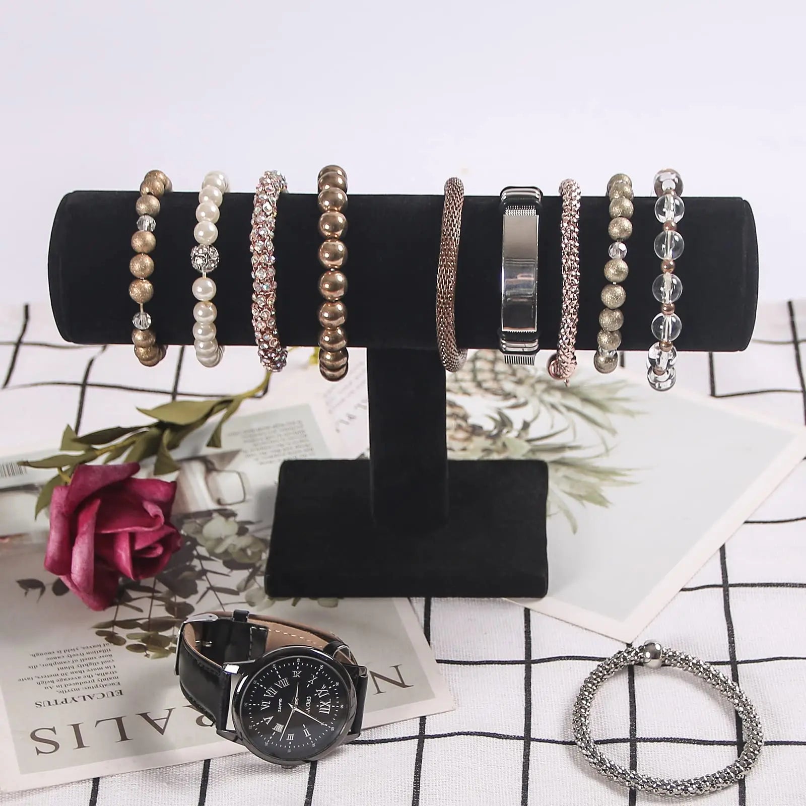 Necklace Jewelry Display Jewelry Stand Hovering T-Bar Bracelet Holder for Home Organization