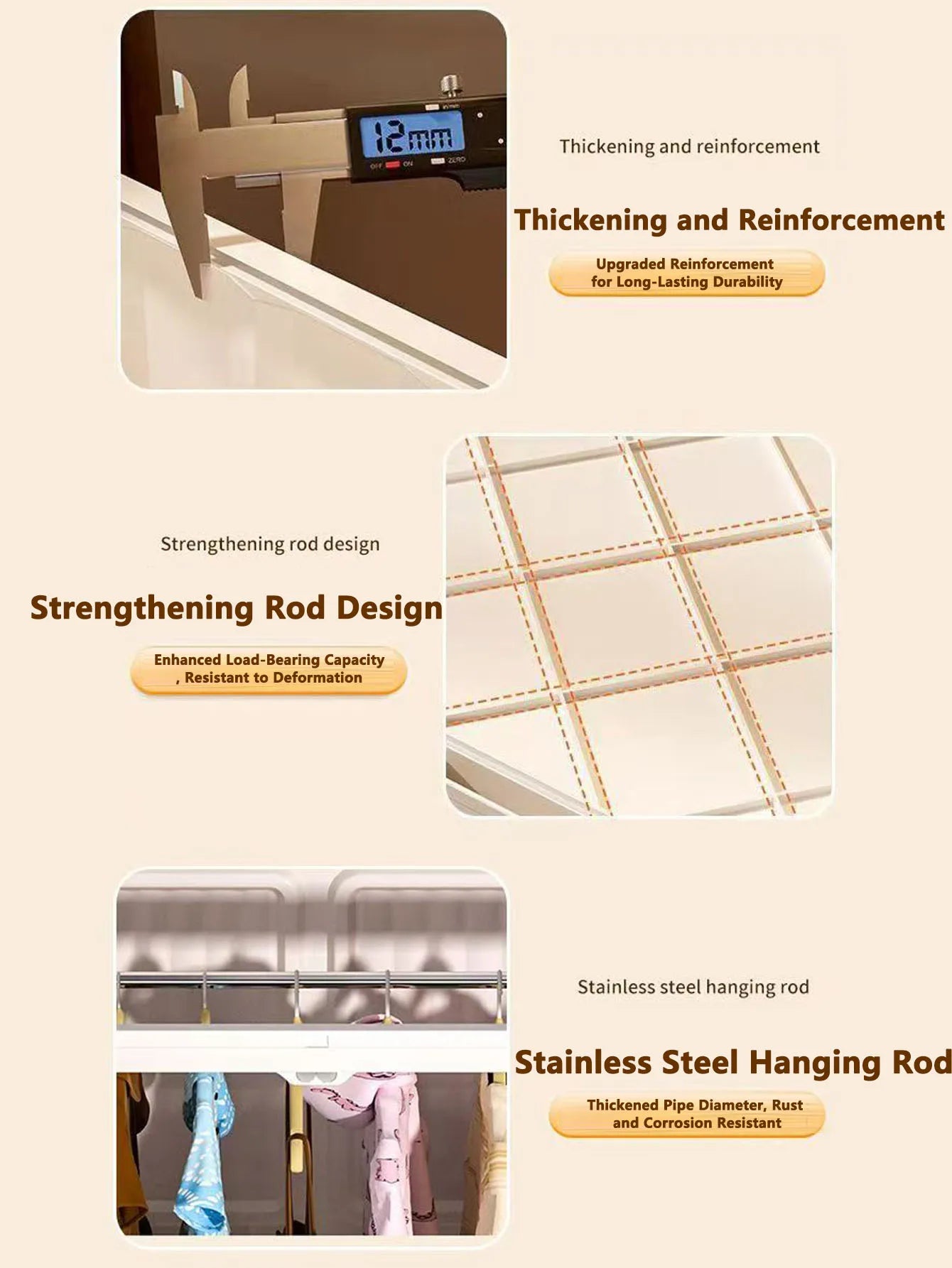 Folding Storage Cabinet Multi-Scene Closet Organizer - Home Organization Solution