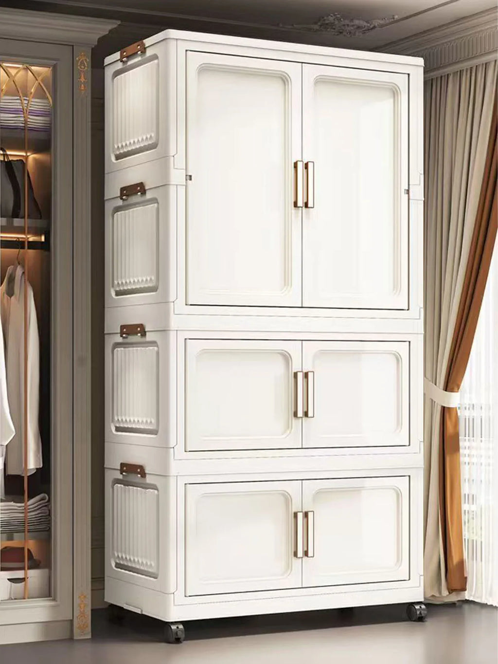 Folding Storage Cabinet Multi-Scene Closet Organizer - Home Organization Solution
