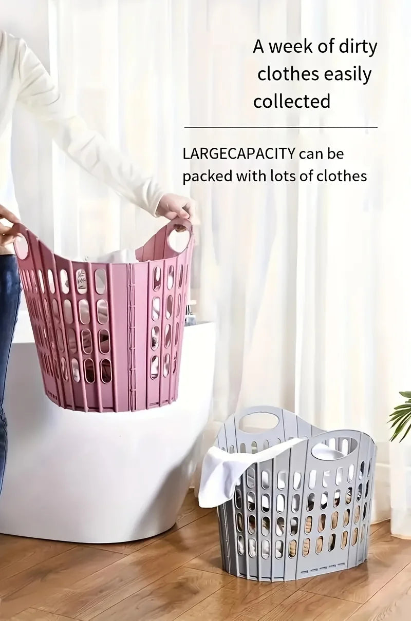 Modern Foldable Laundry Hamper High-capacity Portable Dirty Clothes Organizer Durable Laundry Basket for Home Bathroom