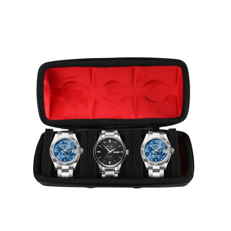 Watch Box Organizer for Men or Women - Watch Travel Case Portable Storage Watch Display Holder for Wristwatches and Smart Watches
